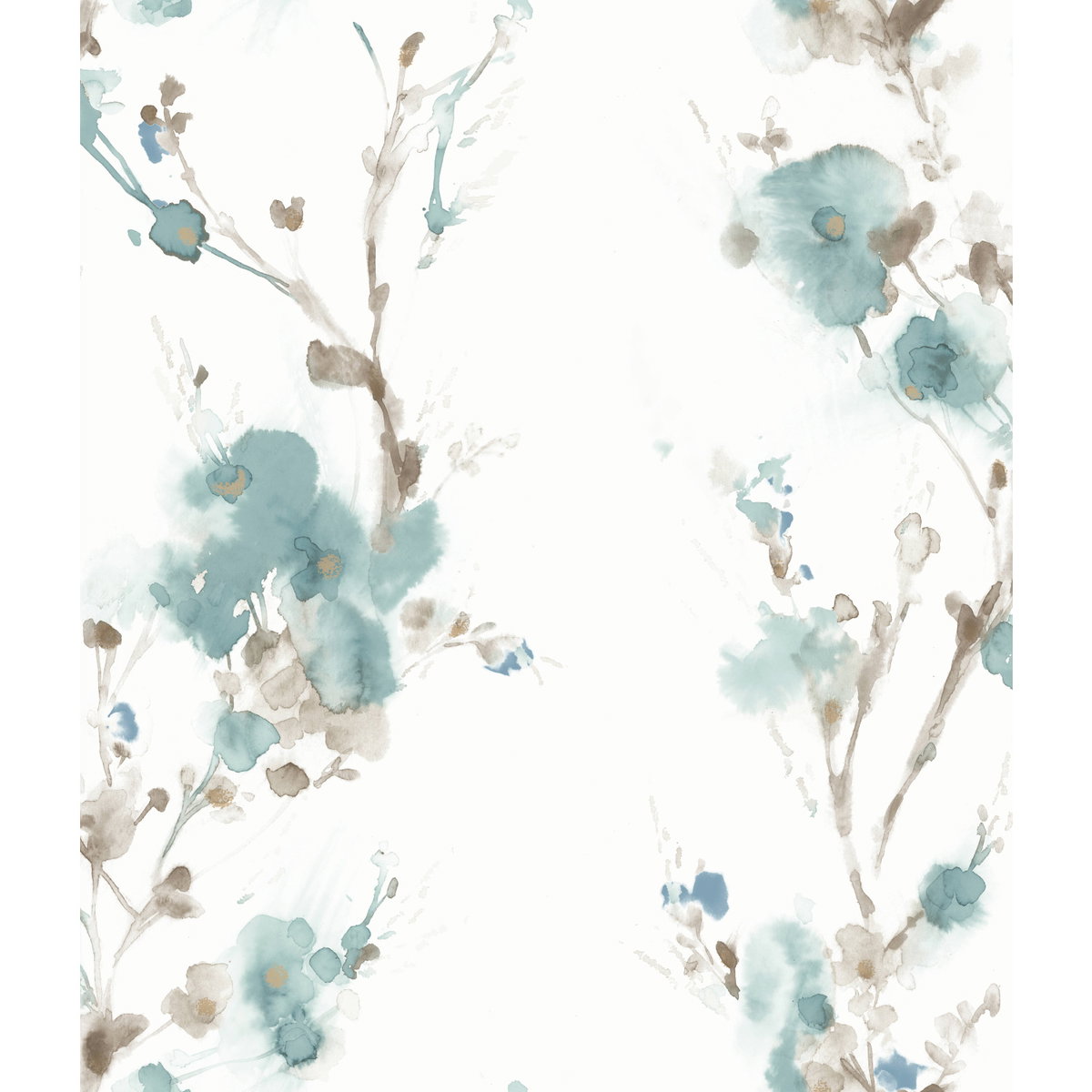 Teal Charm Wallpaper, by York Wall, 33' length x 1'8.5" width x 0.02" depth