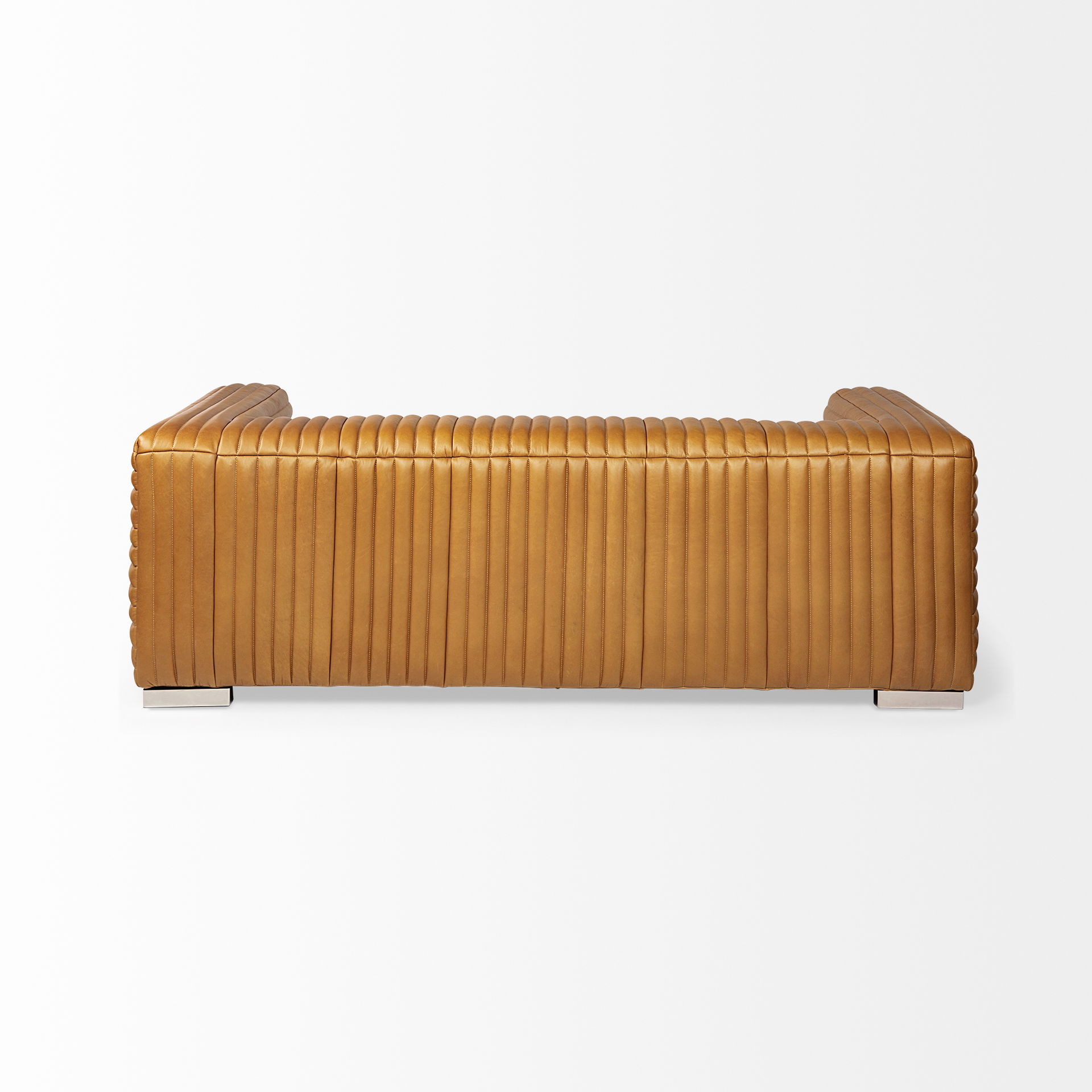 Ricciardo Cognac Leather Three Seater Sofa large image 