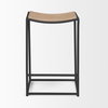 Taniel Backless 26in Seat Counter Stool | Light Brown Metal with Metal, Counter & Bar Stool by Mercana, 18" length x 16" width x 27.25" height thumbnail 6