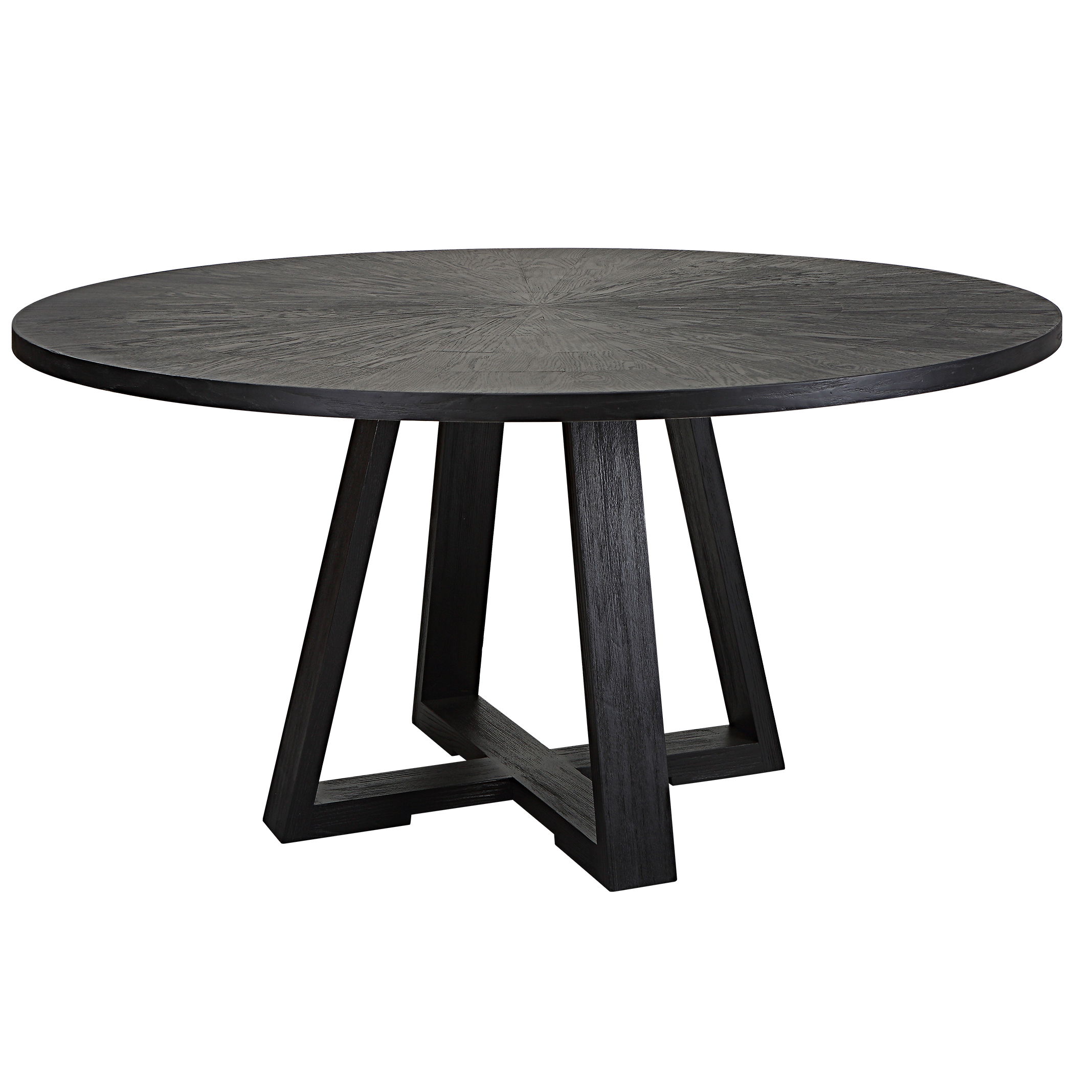 Gidran Round Black Dining Table, Furniture by Uttermost, 60" width x 29.9" height x 60" depth View 1