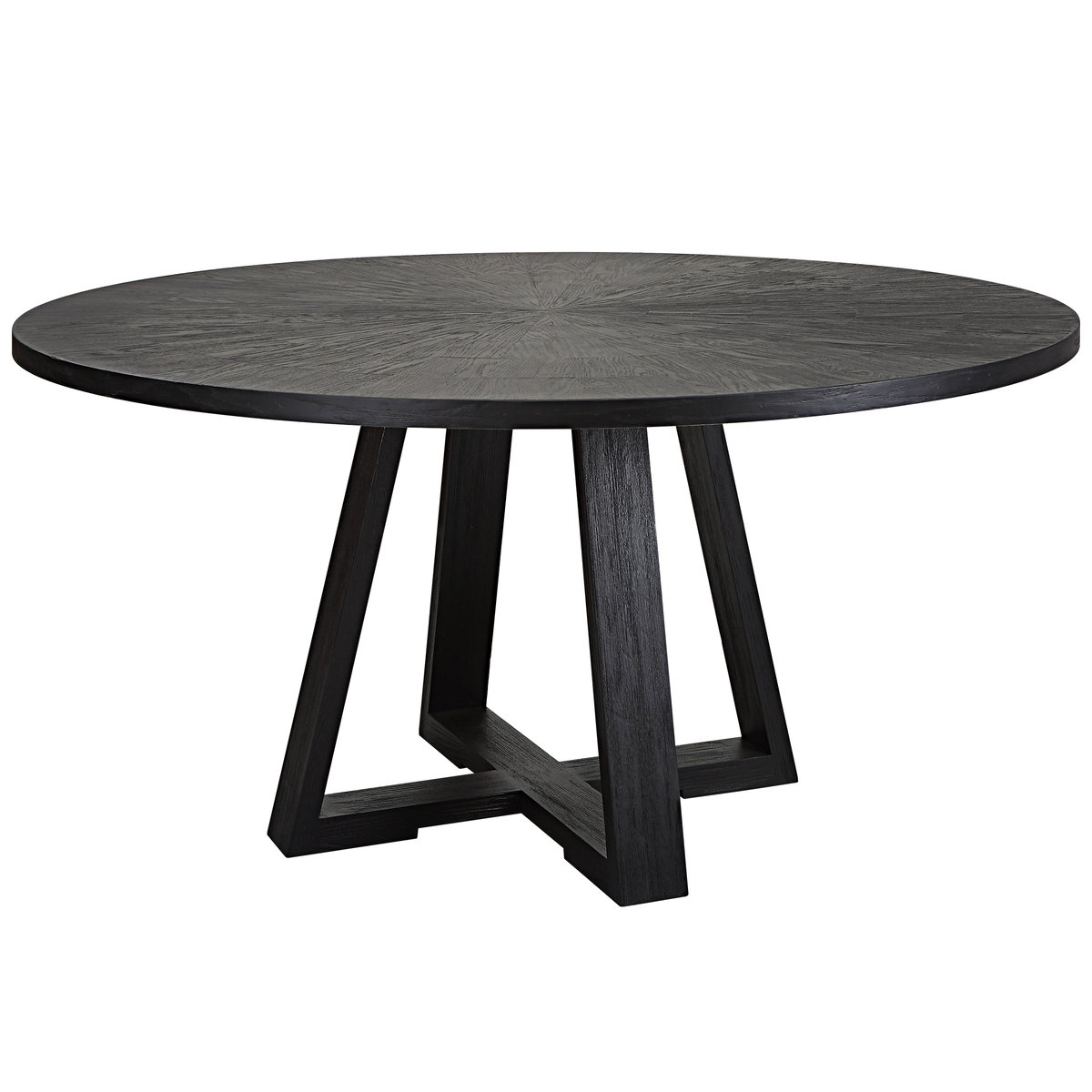 Gidran Round Black Dining Table, by Uttermost, 60" width x 29.9" height x 60" depth View 1