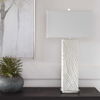 Pillar White Marble Table Lamp, by Uttermost, 17" width x 32" height x 10" depth thumbnail 4