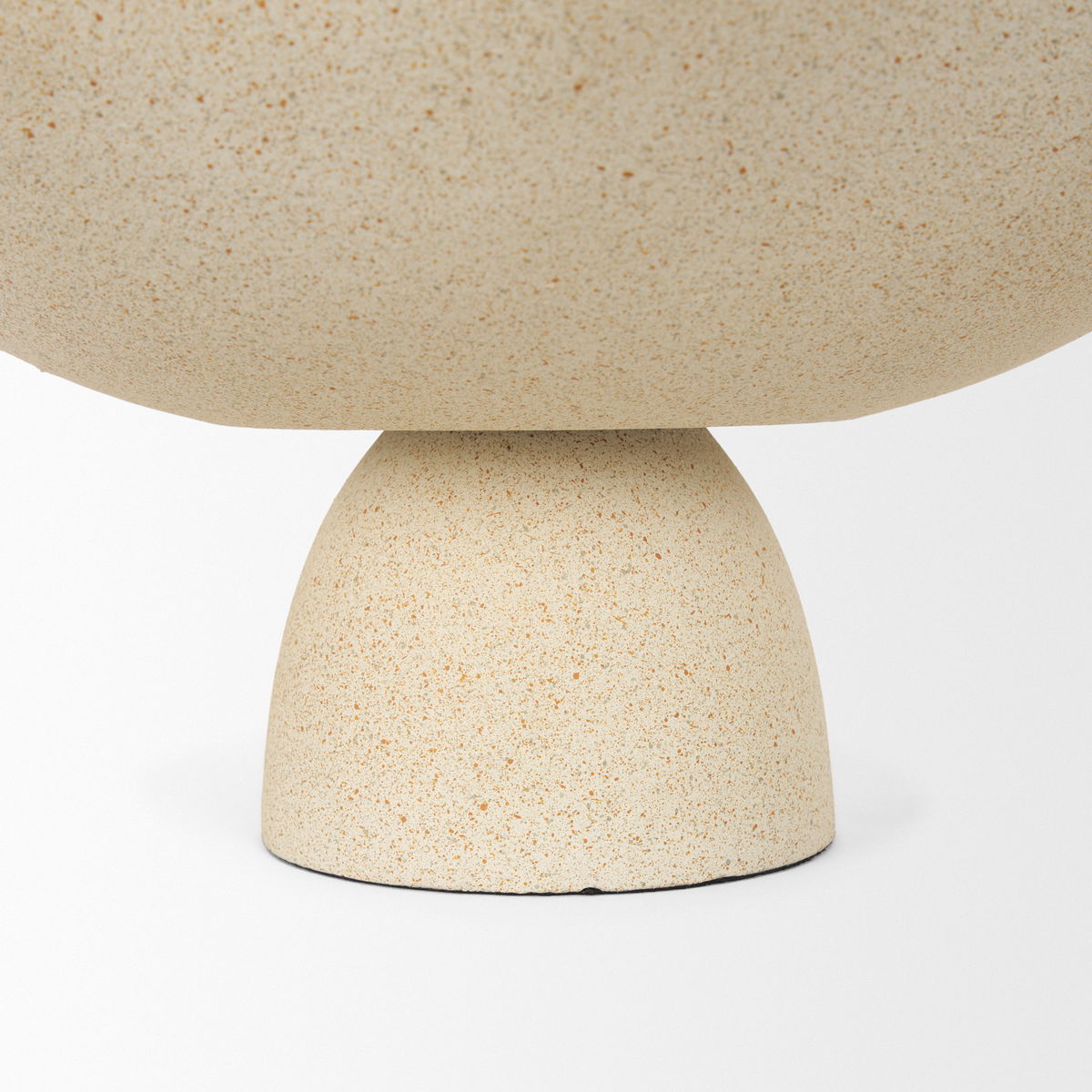 Radka Beige Textured Large Metal Decorative Bowl, by Mercana, 19.69" length x 15.75" width x 8.25" height View 10