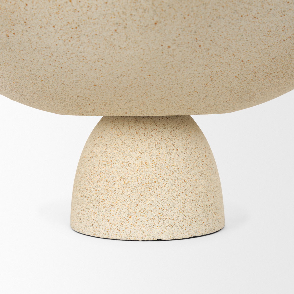 Radka Beige Textured Large Metal Decorative Bowl, by Mercana, 19.69" length x 15.75" width x 8.25" height View 10