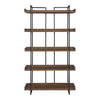 Vancouver Bookshelf Small Light Brown, Shelving & Bookcase by Moe's Home, 44" width x 75" height x 13.5" depth thumbnail 1
