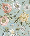 Vintage Poppy Blue Peel & Stick Wallpaper, by York Wall, 18' length x 1'8.5" width x 0.02" depth thumbnail