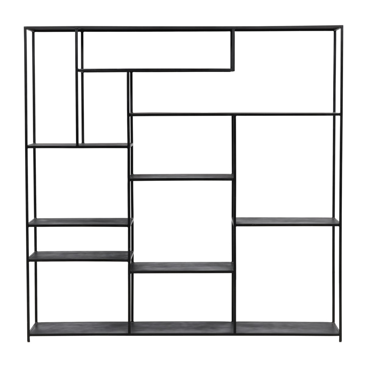 Daren Bookcase Black, Shelving & Bookcase by Dovetail, 71" width x 71" height x 16" depth View 2