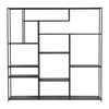 Daren Bookcase Black, Shelving & Bookcase by Dovetail, 71" width x 71" height x 16" depth thumbnail 2