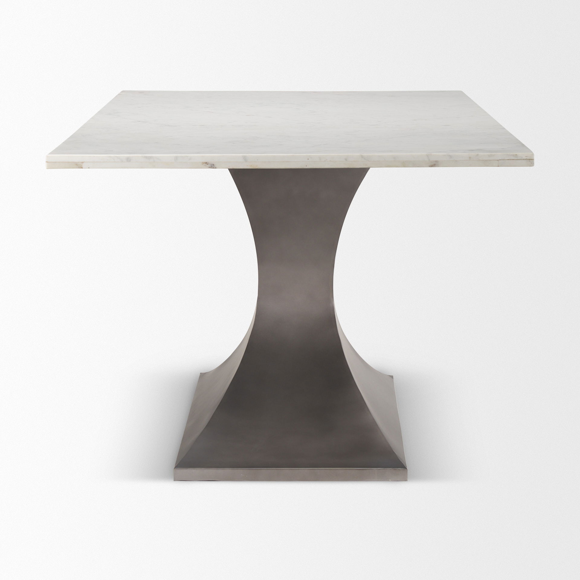 Maxton  Marble Top with Gunmetal Base Dining Table, by Mercana, 79" length x 39" width x 30" height View 4