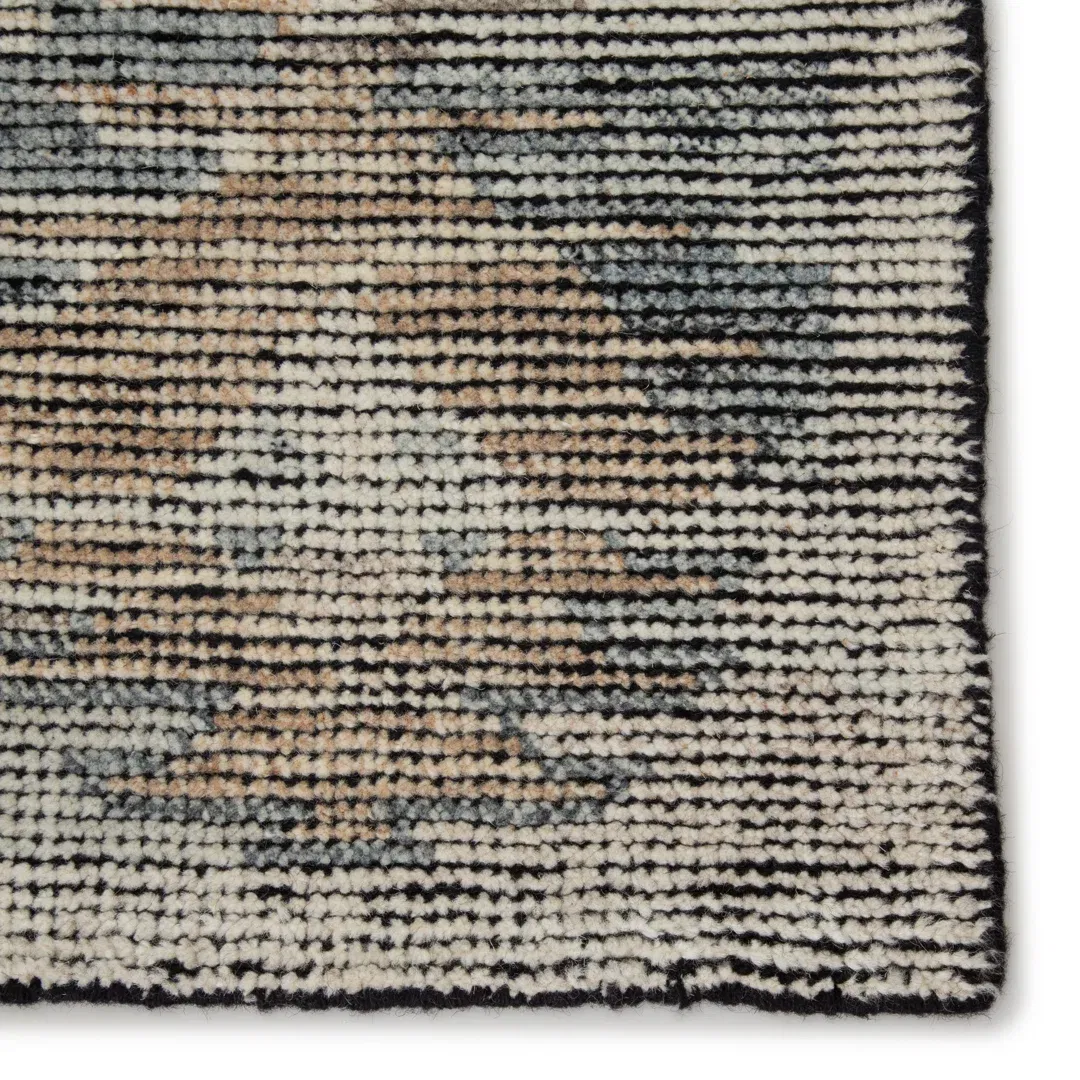 Nakoda Hand-Knotted Tribal Black/ White Area Rug large image 