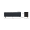 Breu Sideboard Black, Cabinets & Sideboard by Moe's Home, 79.5" width x 26.25" height x 18" depth thumbnail 11