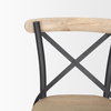 Etienne Low Back 26.25in Seat Counter Stool | Light Brown with Metal, Counter & Bar Stool by Mercana, 20.3" length x 22" width x 41.5" height thumbnail 9