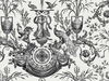 Avian Fountain Toile Black Wallpaper thumbnail 0