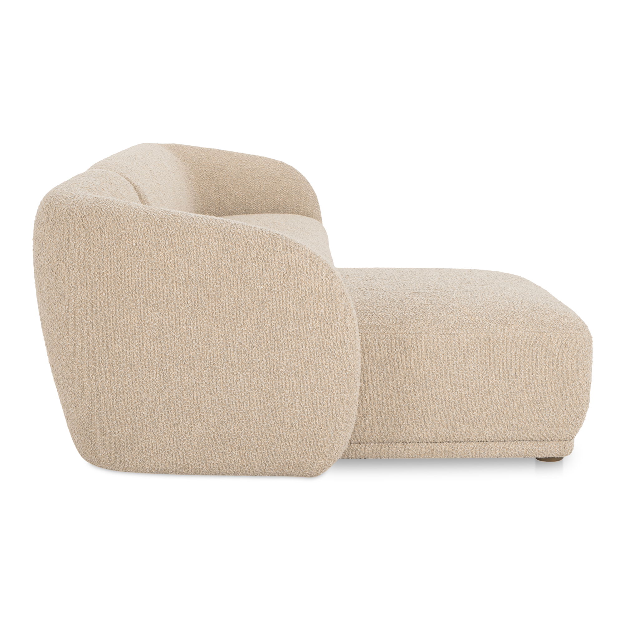 Faye Left Sectional Beige Boucle large image 