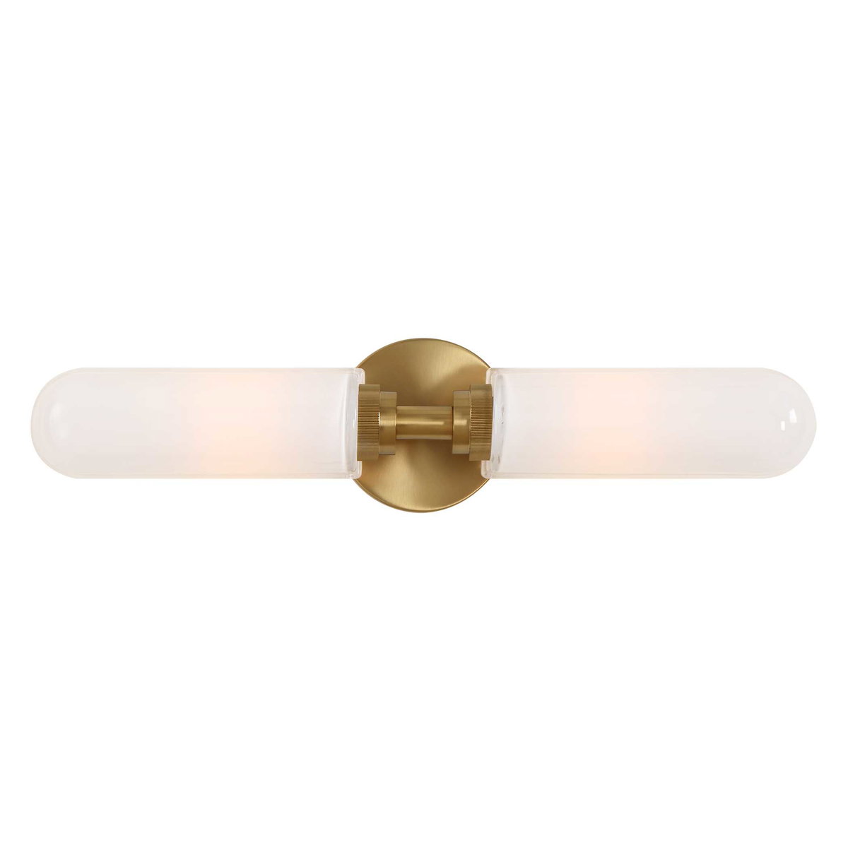 Wellsville 2 Lt Brass Sconce, Ceiling Light by Uttermost, 22" width x 5" height x 4.37" depth View 5