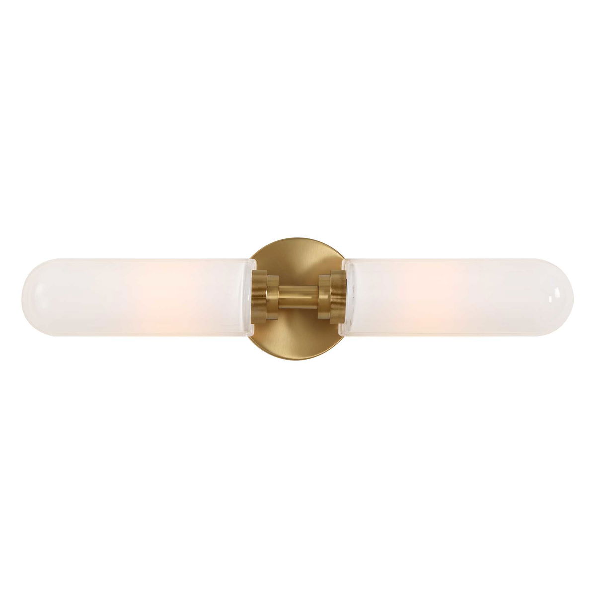Wellsville 2 Lt Brass Sconce, by Uttermost, 22" width x 5" height x 4.37" depth View 5