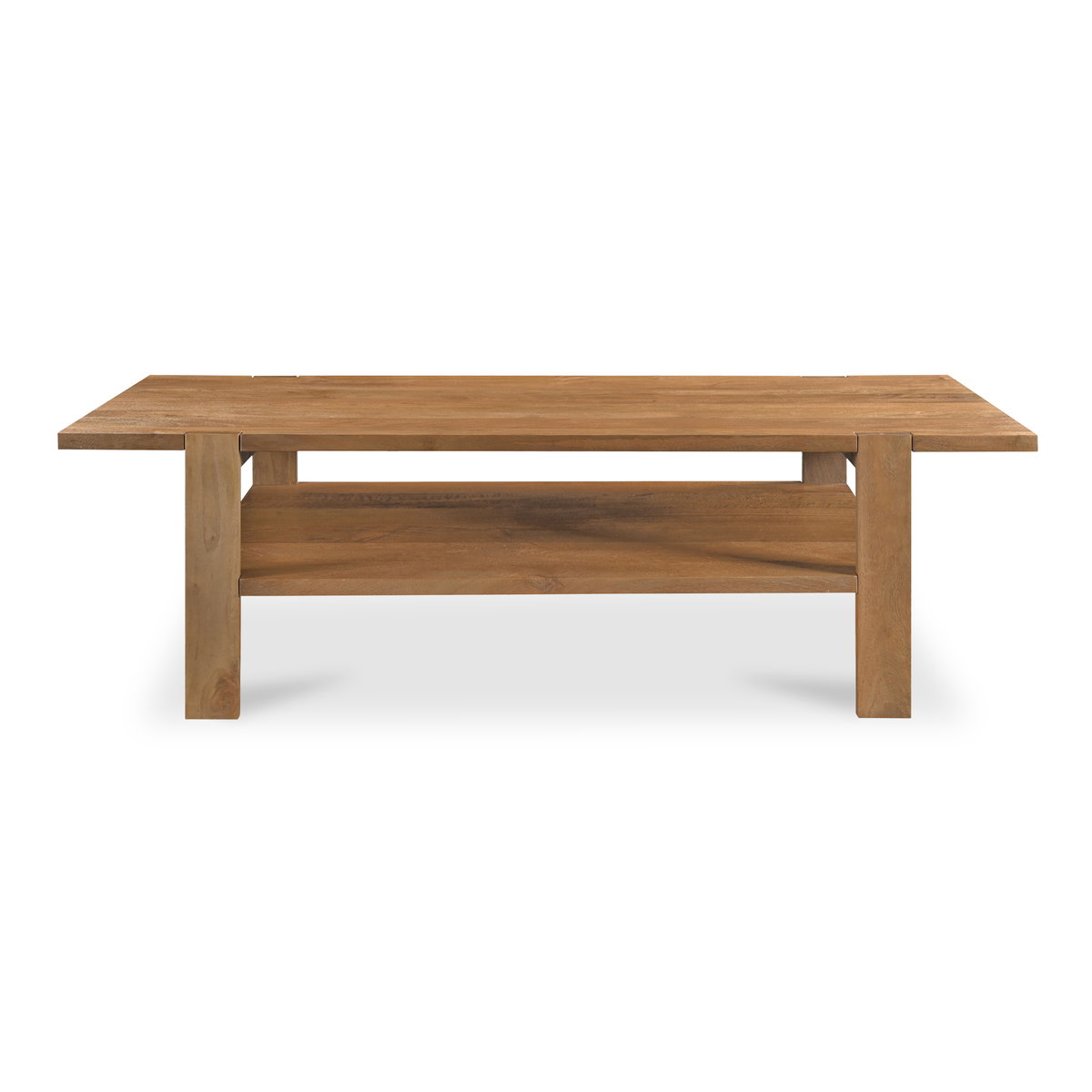 Workshop Coffee Table Vintage Brown, by Moe's Home, 54" width x 16" height x 26" depth View 1