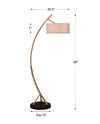 Vardar Curved Brass Floor Lamp thumbnail 2