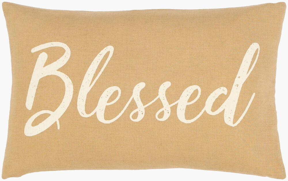 Blessings Lumbar Pillow, Decorative Pillow by Surya, 13" length x 20" width