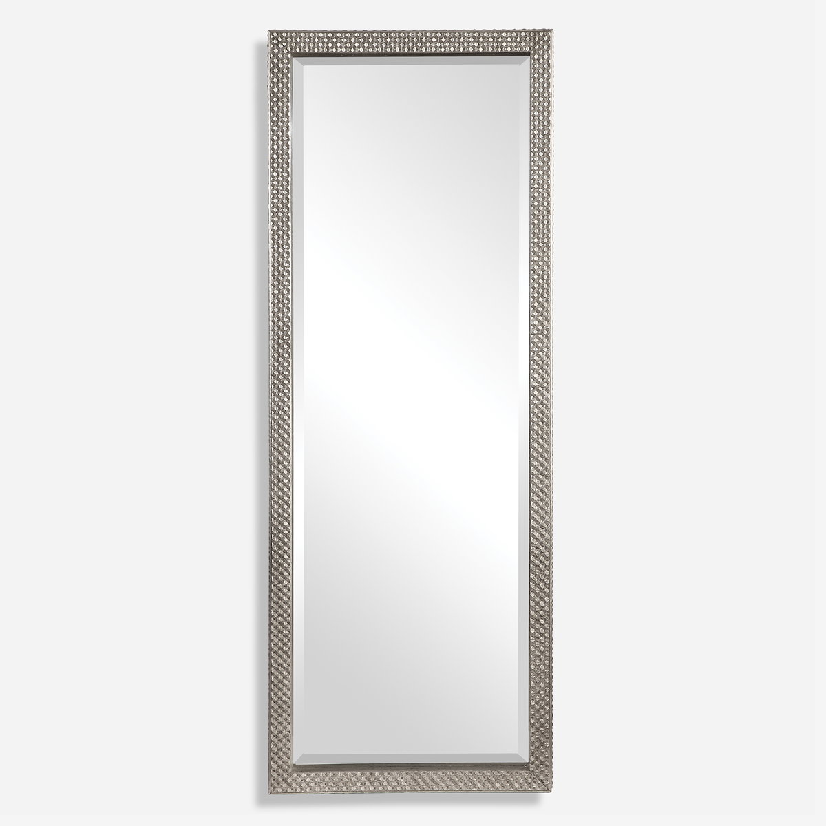 Cacelia Metallic Silver Mirror, by Uttermost, 2'4" width x 6'3.25" height x 2.37" depth View 1