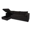 Burrow Sleeper Sectional With Storage Chaise Black Left, Sectional Sofa by Moe's Home, 115.75" width x 32.68" height x 61" depth thumbnail 3