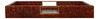 Norton Leather Tray, Croco Leather, Tan, Decor by Sarreid, 24" length x 18" width x 2.5" height thumbnail 6