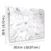 Floral Dreams Grey Peel & Stick Wallpaper thumbnail 7