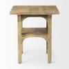 Candace Light Wood Bridge Accent Table, Side & End Table by Mercana, 20" length x 20" width x 22" height thumbnail 5