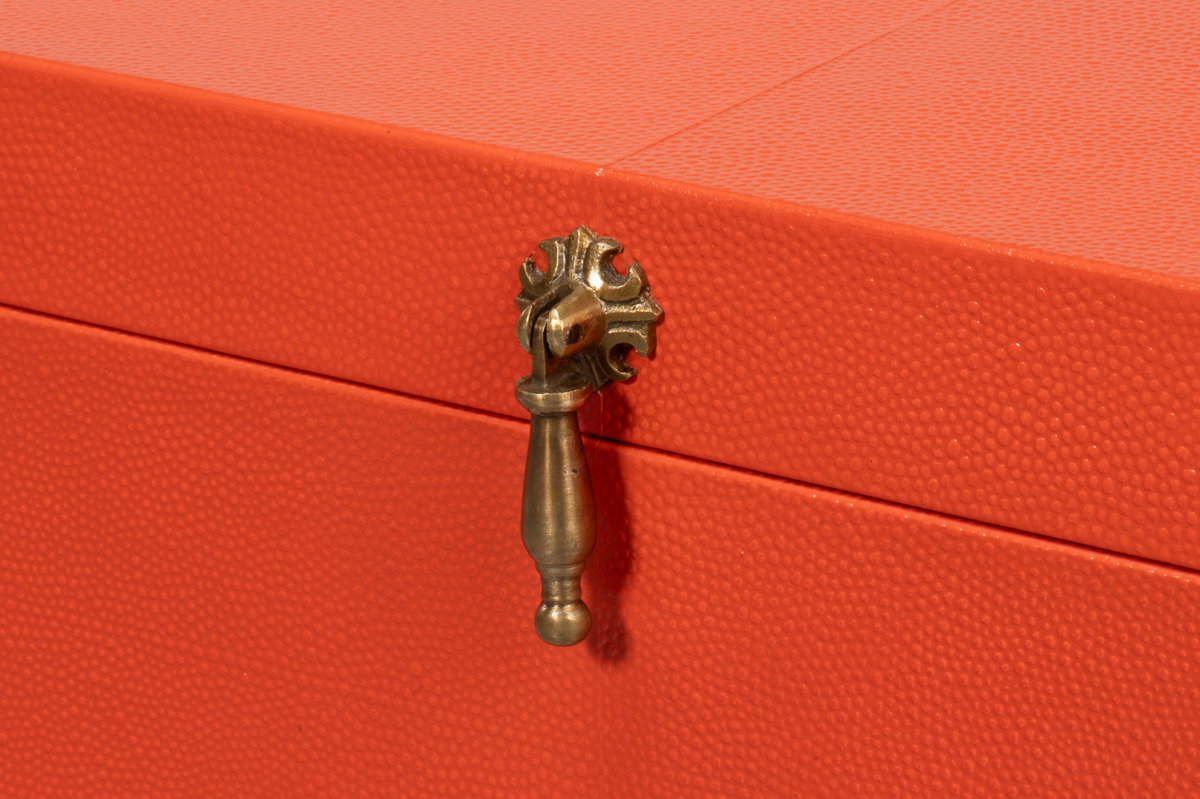 Cosmos Nesting Boxes S/3 Orangeade, by Sarreid, 1'4" length x 2' width x 8" height View 12