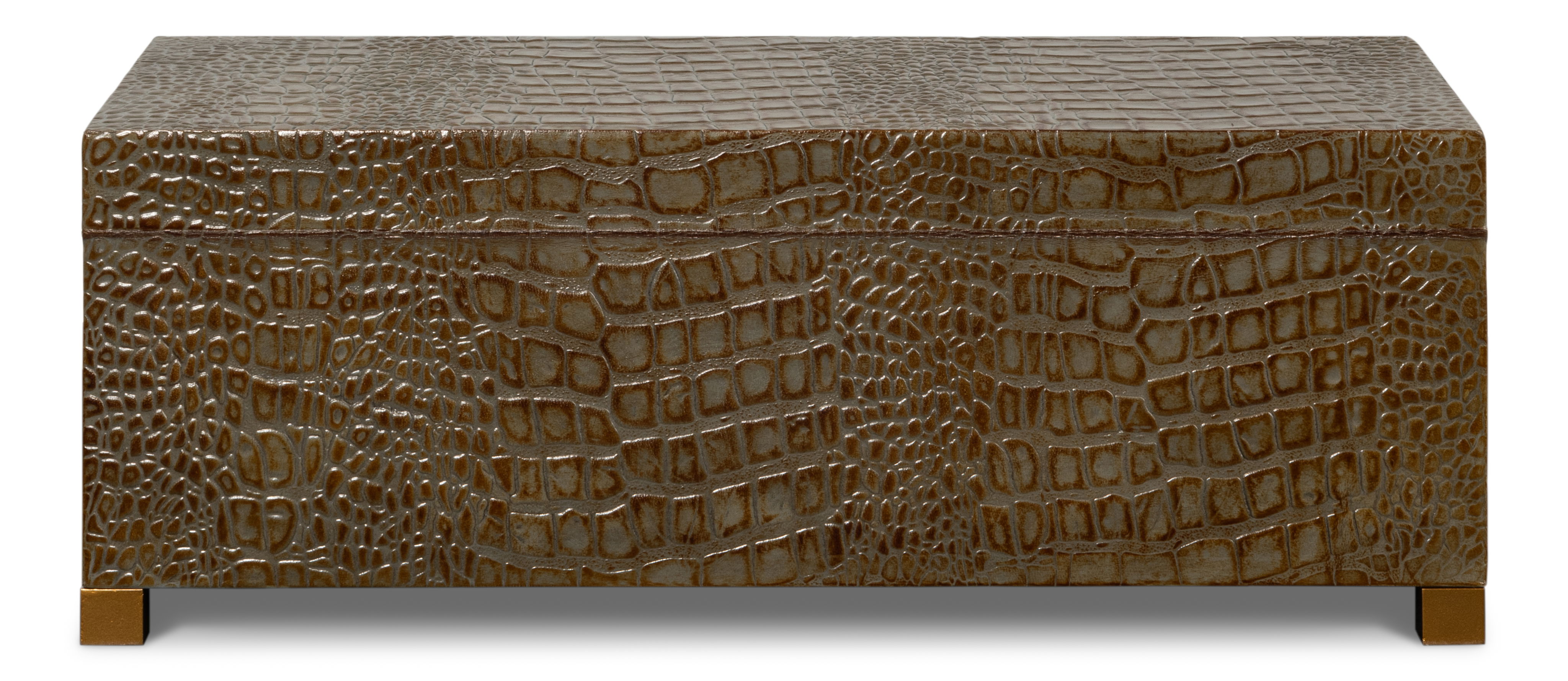 Lyle Leather Box  Antique Green large image 