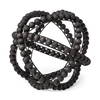 Earnhardt II Large 11L x 11W Black Wooden Beaded Orb, Decorative Object by Mercana, 11.22" length x 11.22" width x 11.61" height thumbnail 1