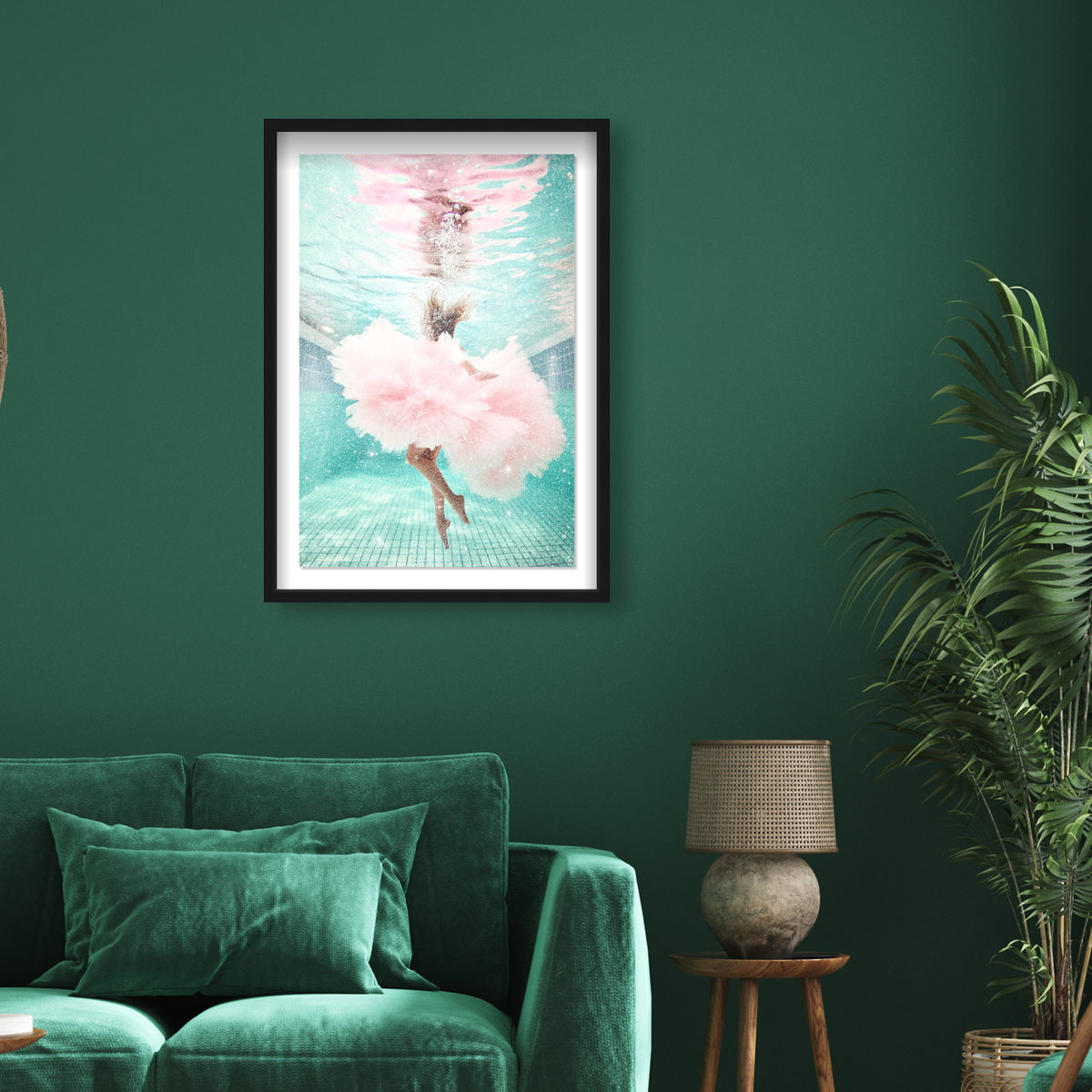 Aquatic Ballerina II (Diamond Dust), Art by Oliver Gal,  24x36 View 3