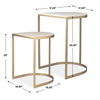 Lindon Travertine Nesting Tables Set/2, Furniture by Uttermost, 17.25" width x 24.25" height x 17.25" depth thumbnail 3