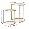 Lindon Travertine Nesting Tables Set/2, Side & End Table by Uttermost, 17.25" width x 24.25" height x 17.25" depth thumbnail 3