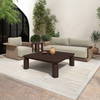 Barclay Outdoor Coffee Table Brown, Outdoor Table by Moe's Home, 3'11.99" width x 1'3.51" height x 3'11.99" depth thumbnail 8