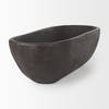 Athena Extra Large Oblong Black-Brown Reclaimed Wood Bowl, Decorative Bowl by Mercana, 26" length x 10" width x 7" height thumbnail 8
