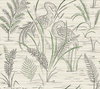 Fernwater Cranes Black & Green Wallpaper, by York Wall, 27' length x 2'3" width x 0.02" depth thumbnail