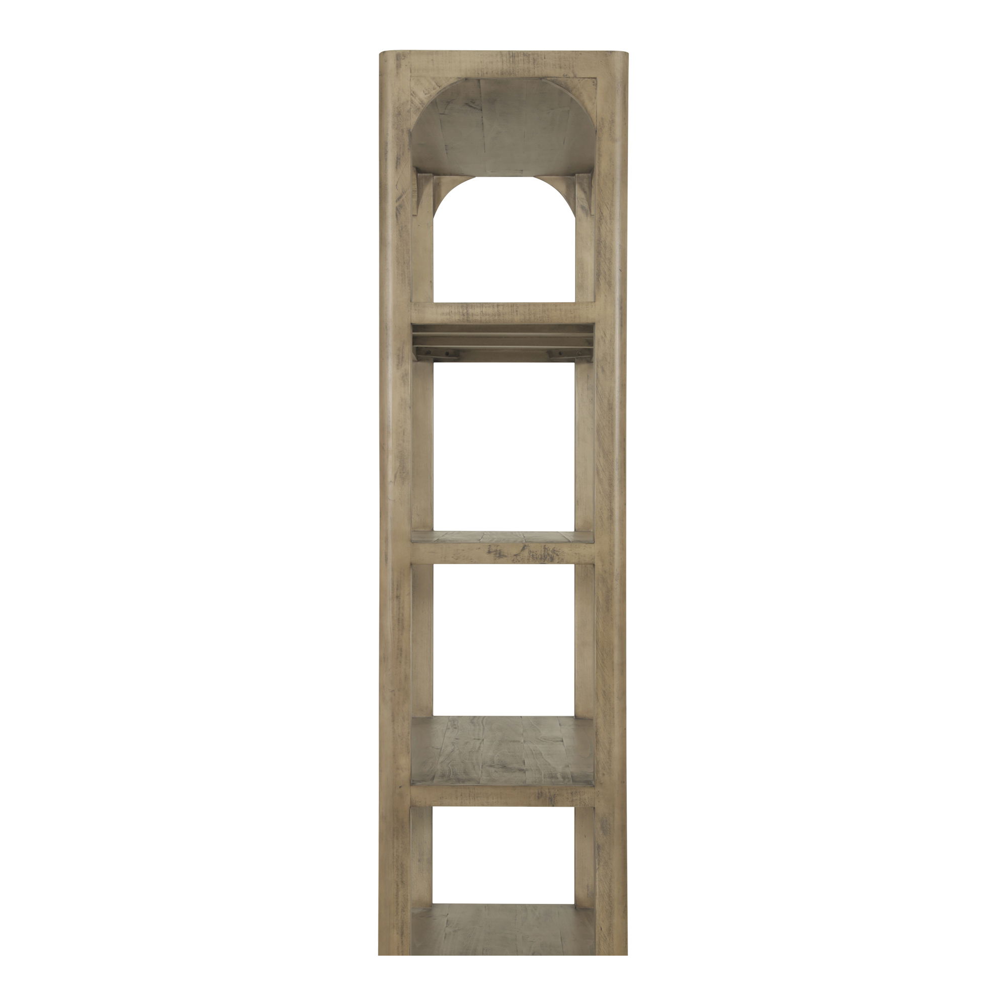 Abbott Bookshelf Brown, Shelving & Bookcase by Moe's Home, 45" width x 91.25" height x 18" depth View 5