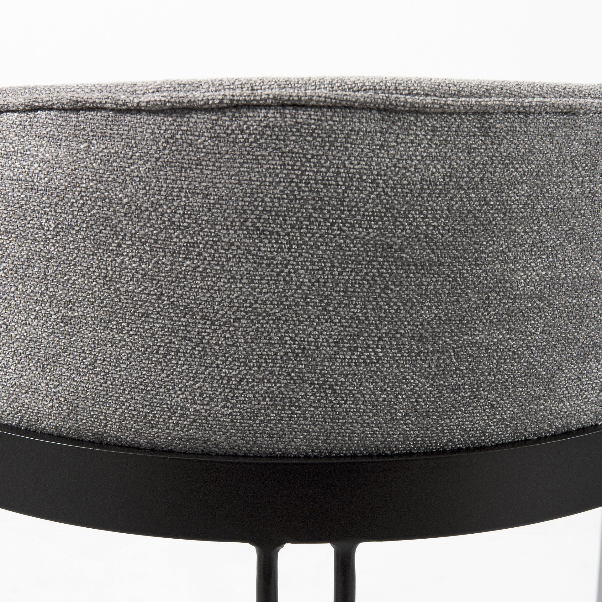 Hollyfield 20.5 x 19.7 x 28.7 Gray Fabric Seat with Gray Metal Base Counter Stool large image 