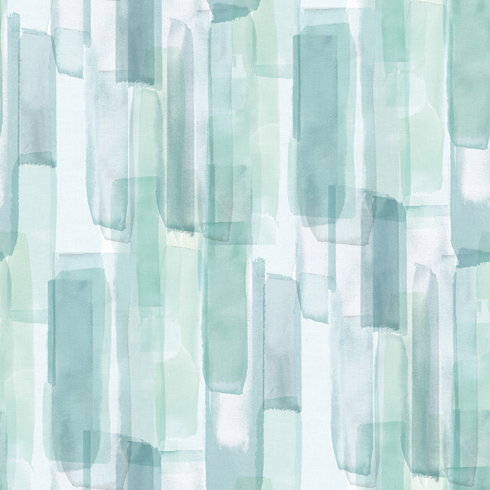 Watercolor Glass Blue Peel & Stick Wallpaper