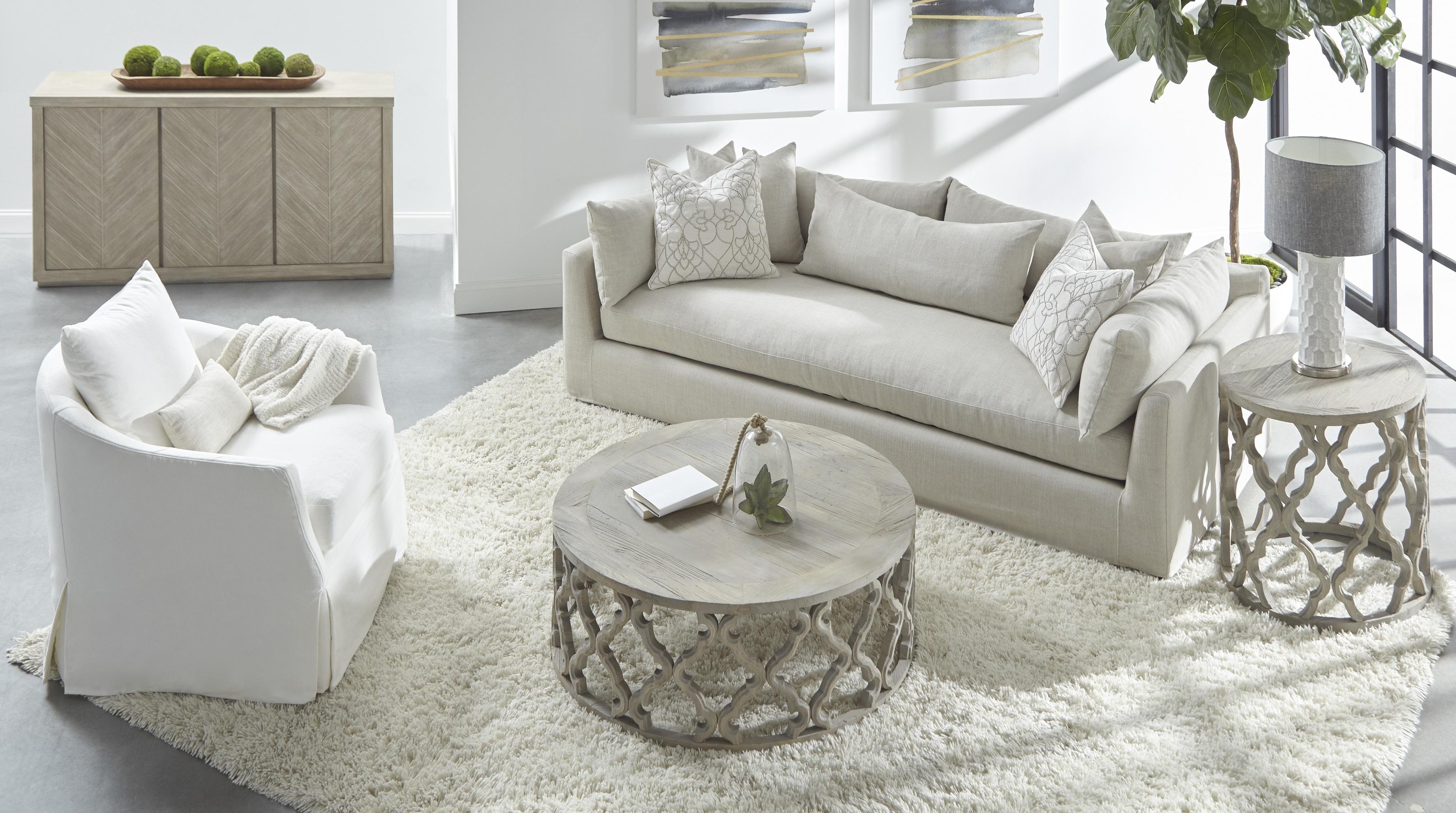 Faye Slipcover Swivel Club Chair large image 