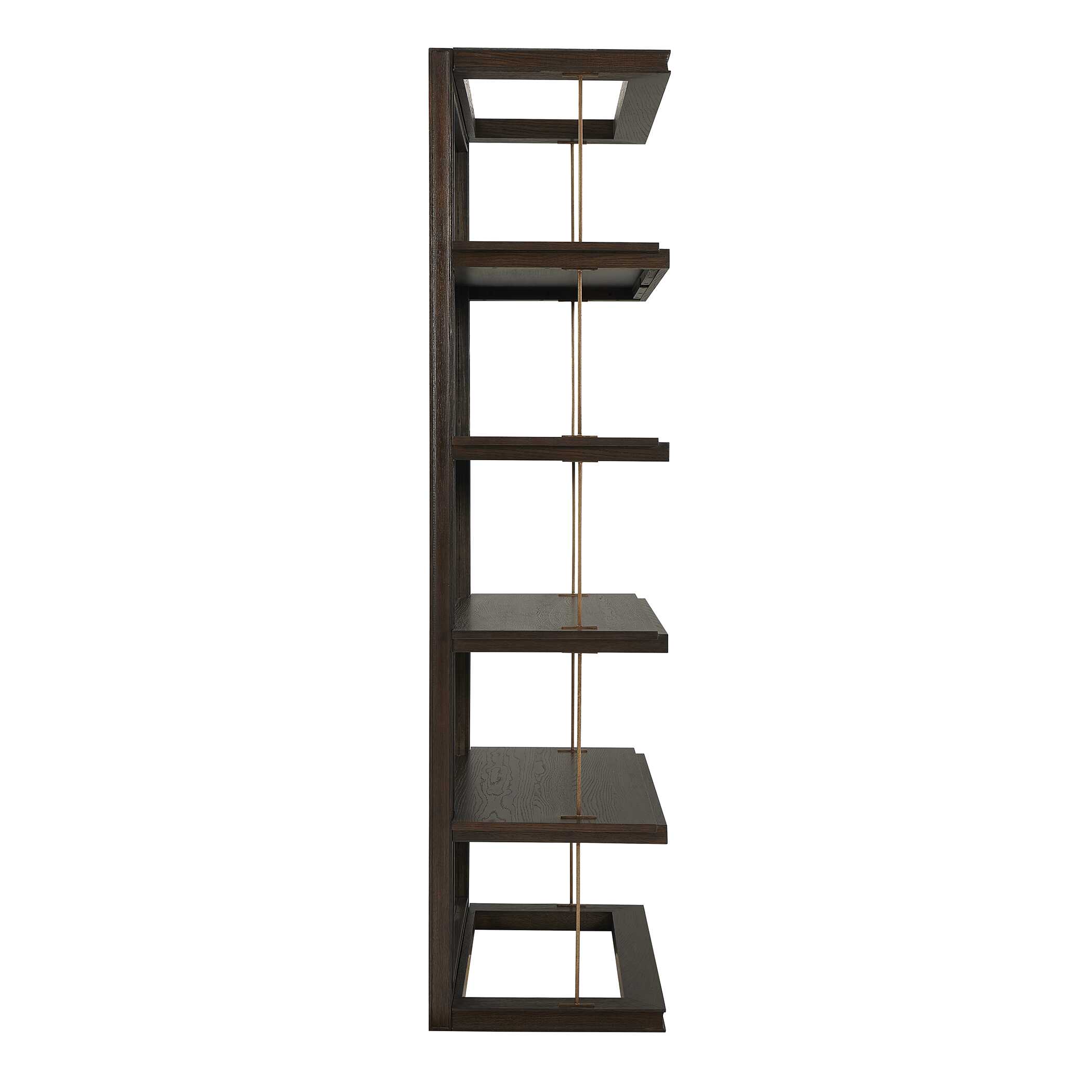 Kai Dark Walnut Etagere, Furniture by Uttermost, 40" width x 82" height x 20" depth View 5