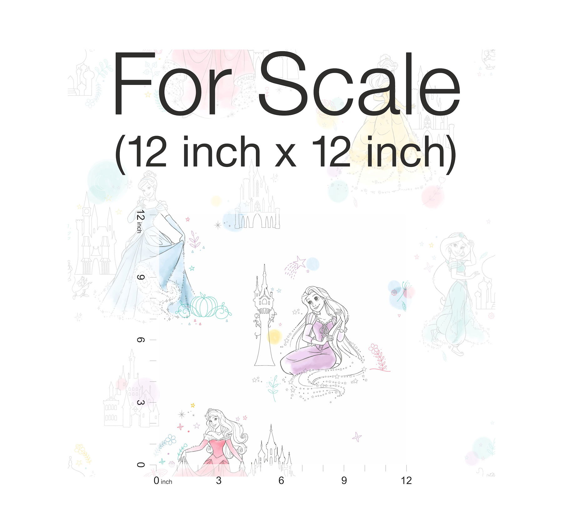 Disney Princess Pretty Elegant White Wallpaper, by York Wall, 33' length x 1'8.5" width x 0.02" depth View 4