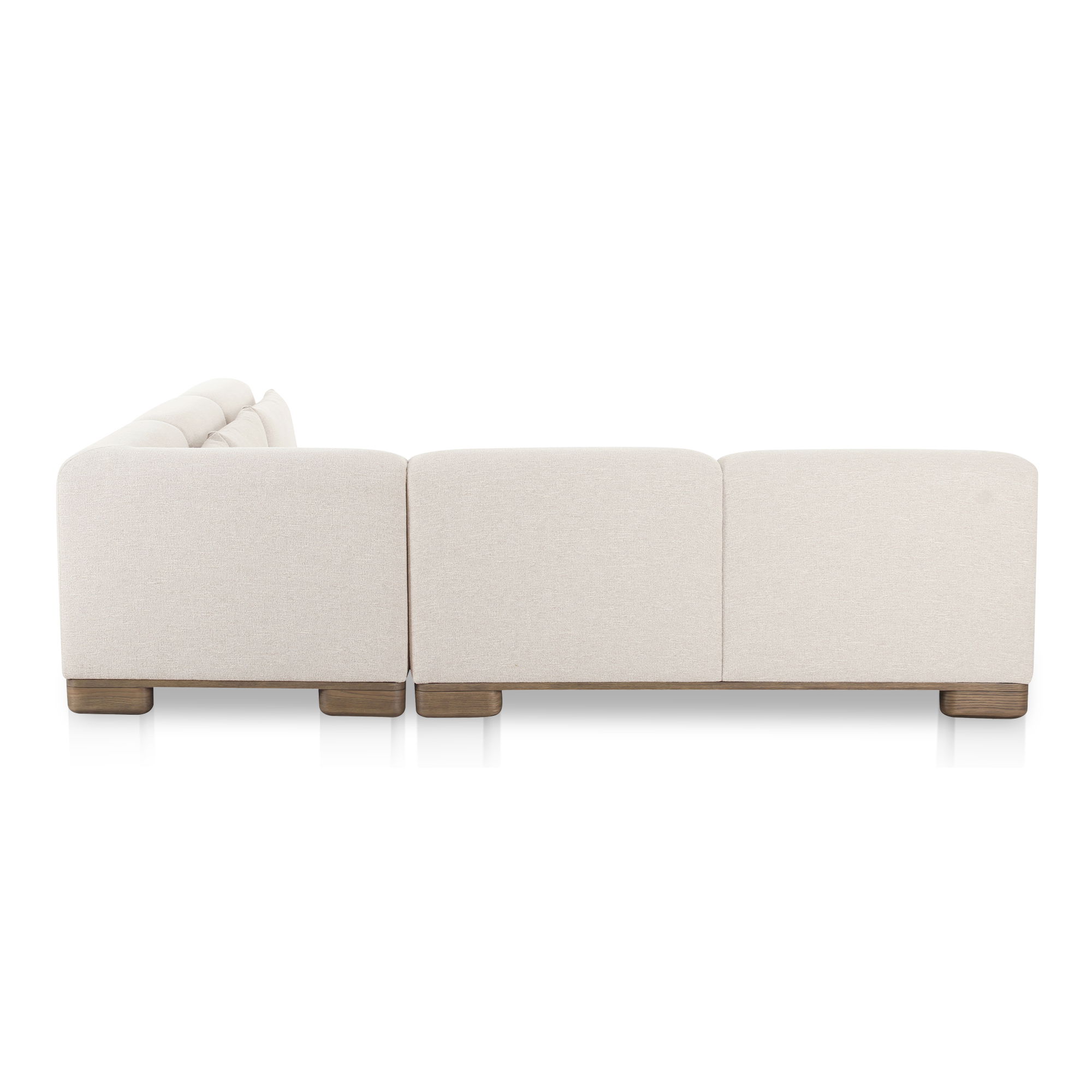 June Corner Modular Sectional Oatmeal, Sectional Sofa by Moe's Home, 110" width x 30" height x 110" depth View 6
