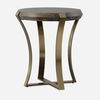 Unite Brass Leg Wood Side Table thumbnail 0