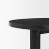 Sobi Textured Matte Black Round Metal Accent Table, Side & End Table by Mercana, 18" length x 18" width x 21.5" height thumbnail 7