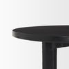 Sobi Textured Matte Black Round Metal Accent Table thumbnail 6