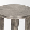 Maggie Textured Silver Nickel Cast Aluminum Metal Accent Table thumbnail 5