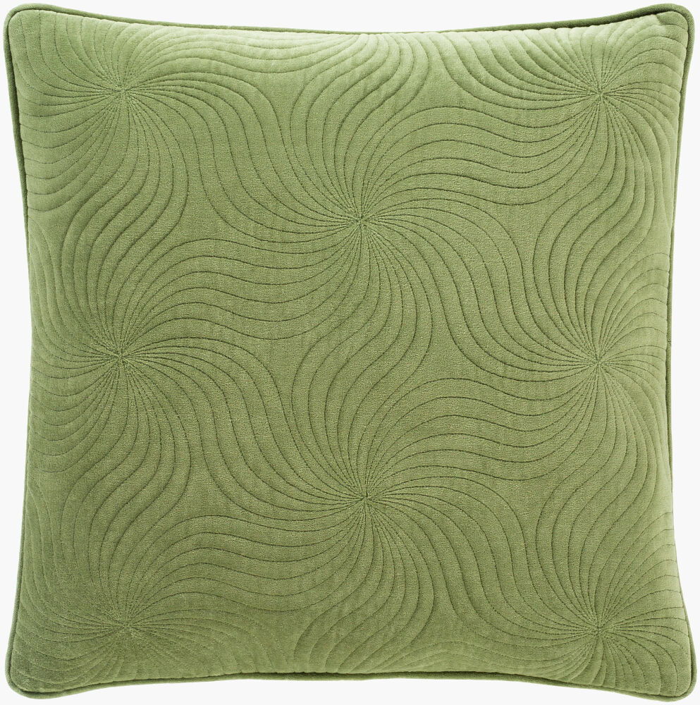 Quilted Cotton Velvet Accent Pillow large image 