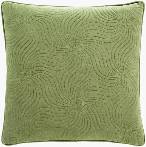 Quilted Cotton Velvet Accent Pillow